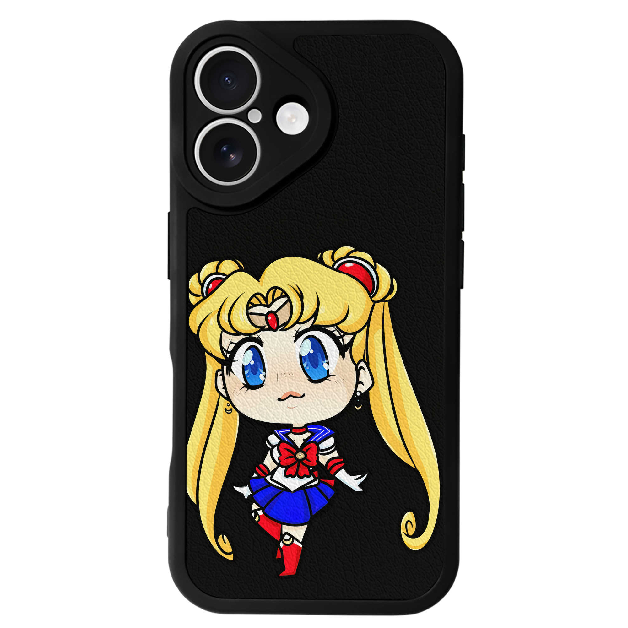（画像用） 美少女戦士セーラームーン 月野 うさぎ つきの うさぎ Sailor Moon Tsukino Usagi 【iPhone 16シリーズ対応】シリコンスマホケース（レザー調） 材質：シリコン